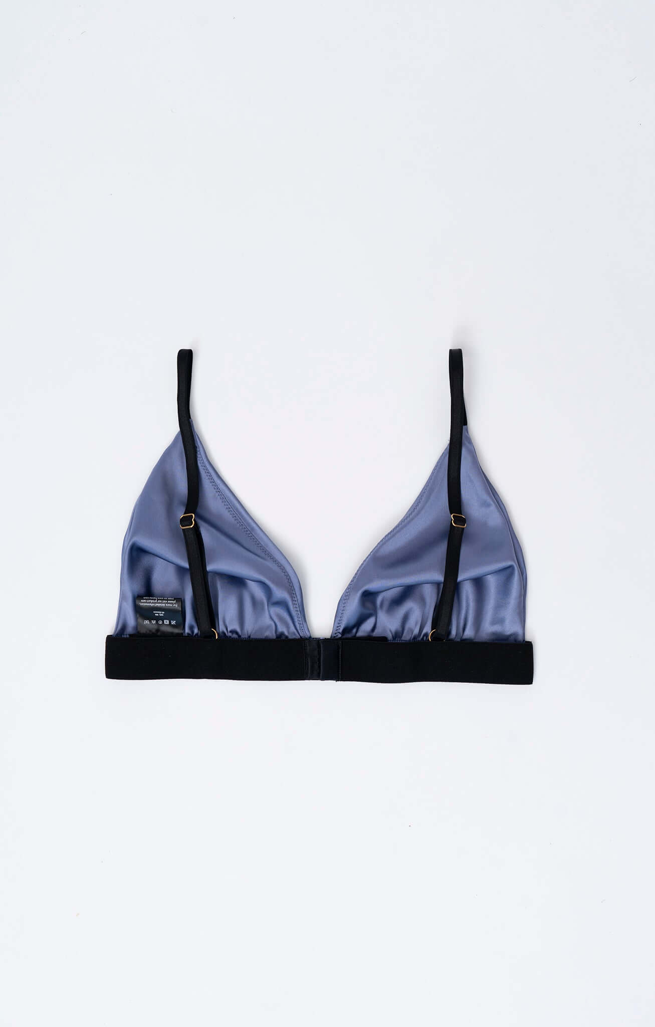 Silk Bra in elegant blue with adjustable straps and smooth silk fabric for ultimate comfort.