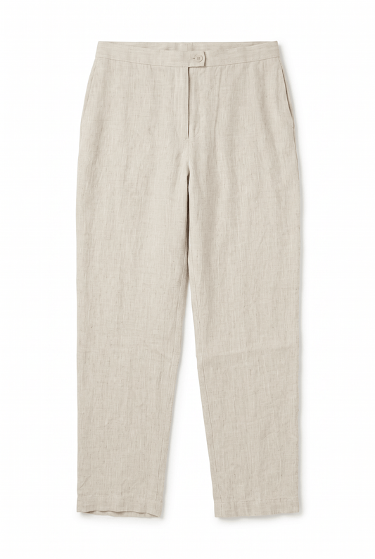 Linen Trousers, Natural Sample Piece