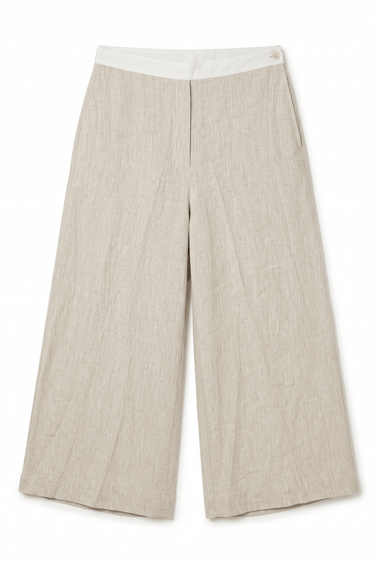 Cropped Linen Trousers, Sample Piece