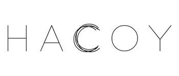 HACOY logo design showcasing a clean, minimalist aesthetic that reflects brand integrity and precision.