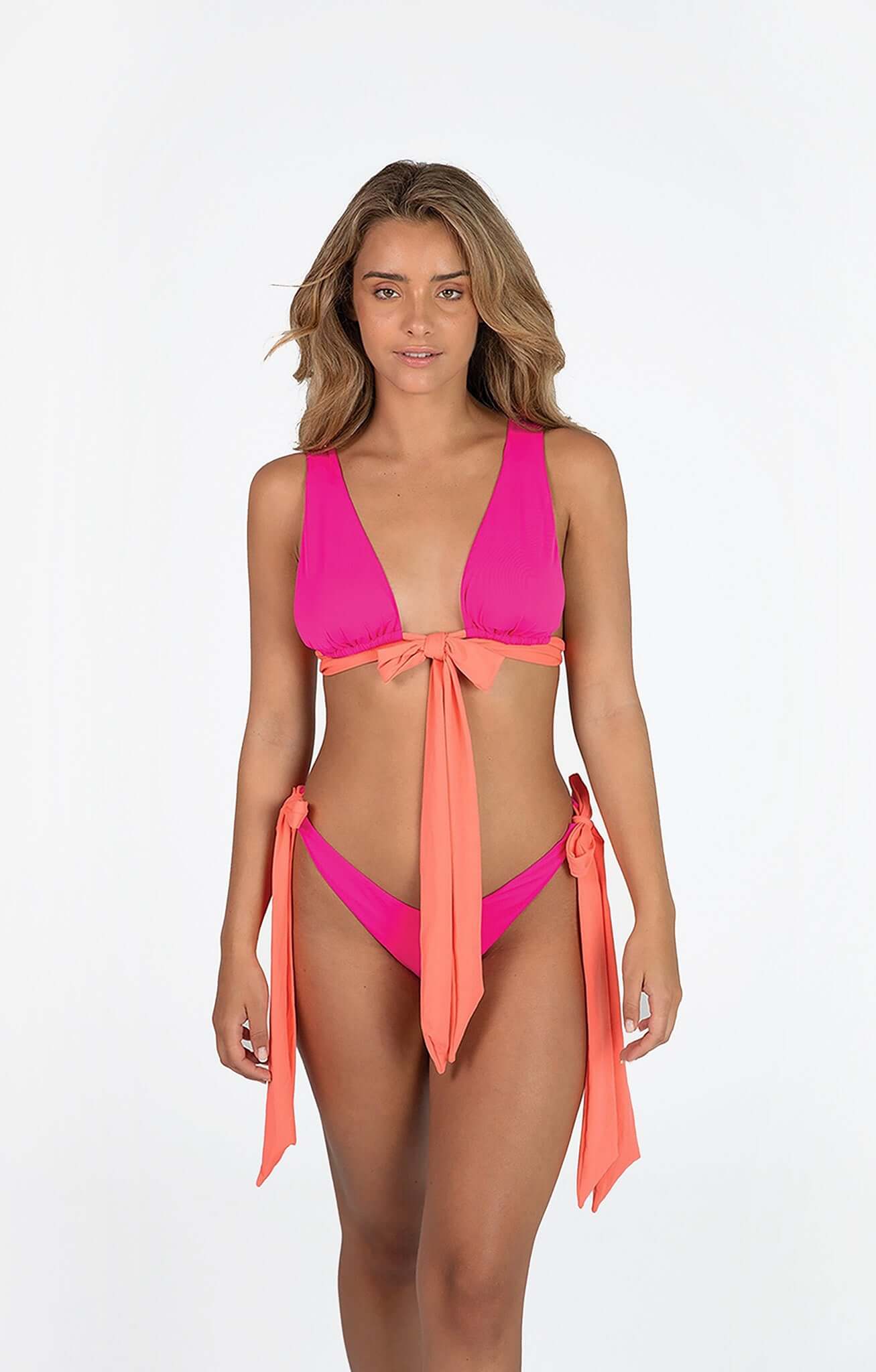 HACOY Dual Bikini in pink and orange, first edition ReviveWear piece
