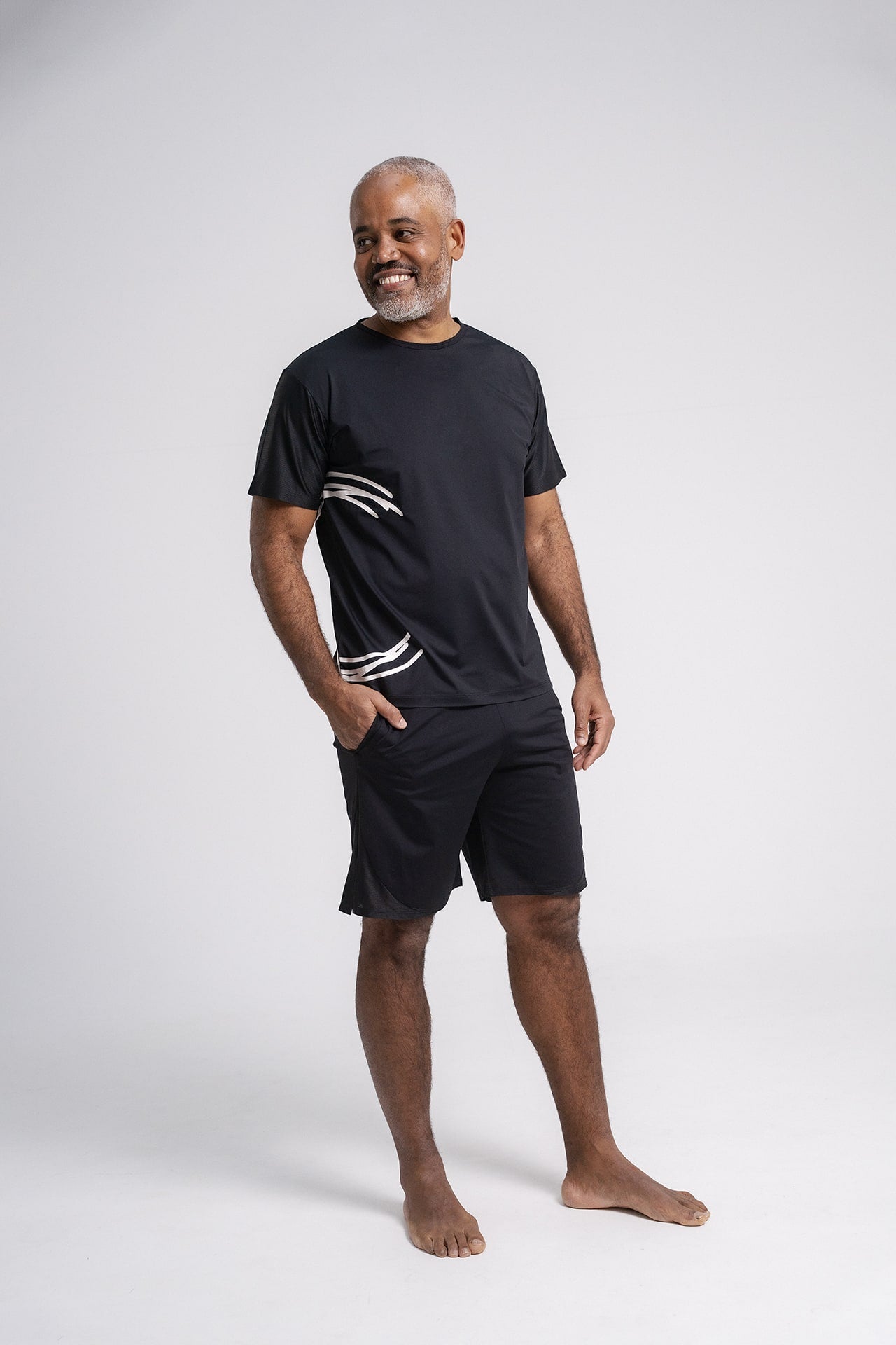 Front view of HACOY Unisex Sports Shorts for gym and training versatile athletic wear