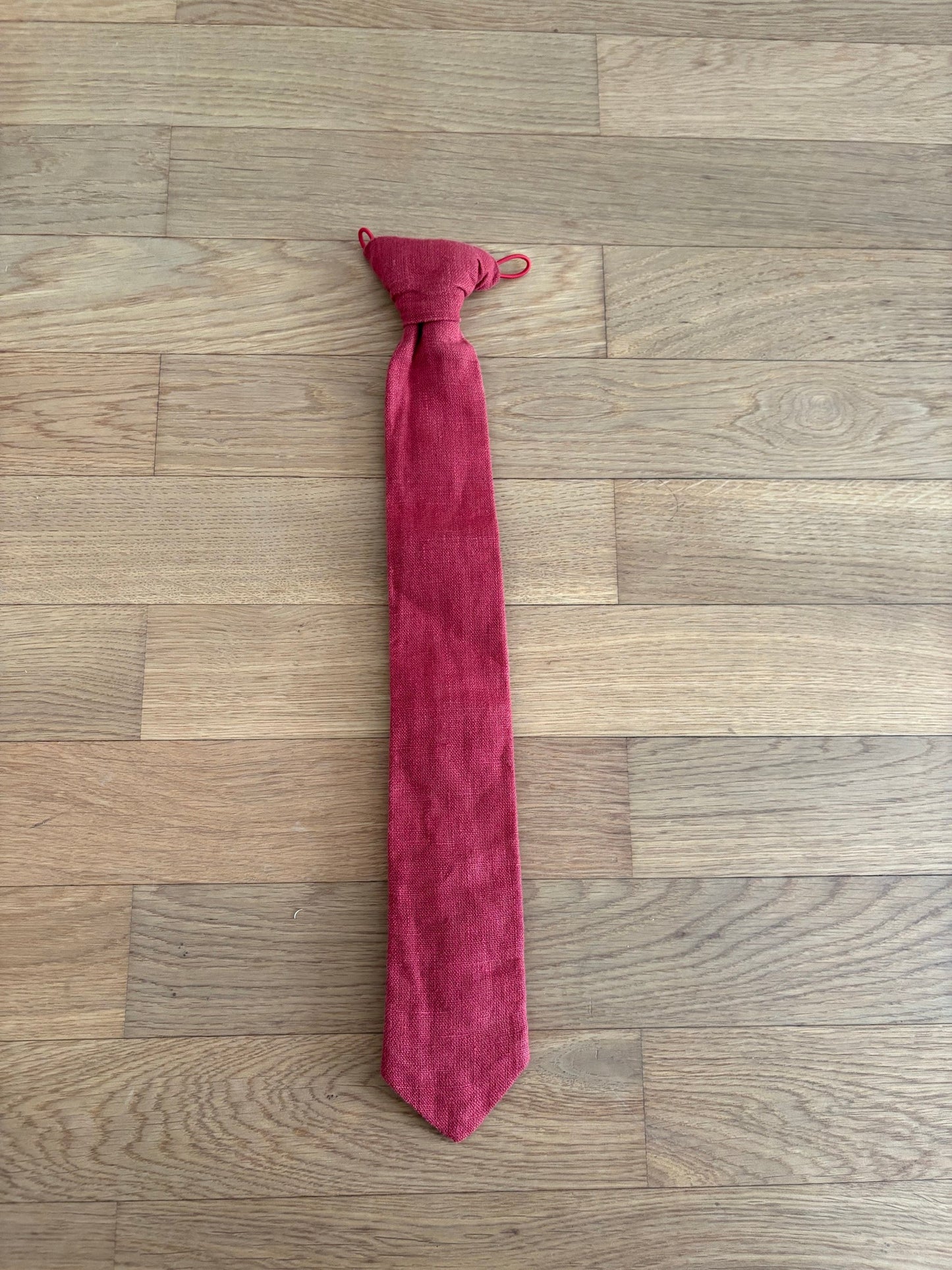 Linen Tie, Red