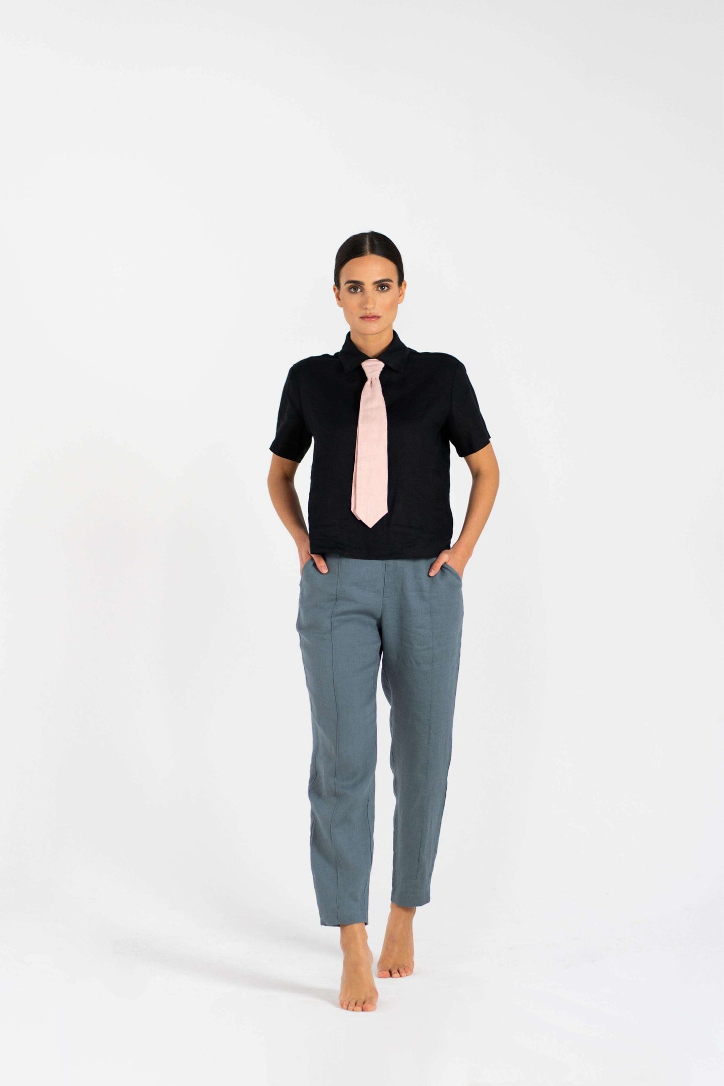 Linen Tie Shirt (Pre-owned)
