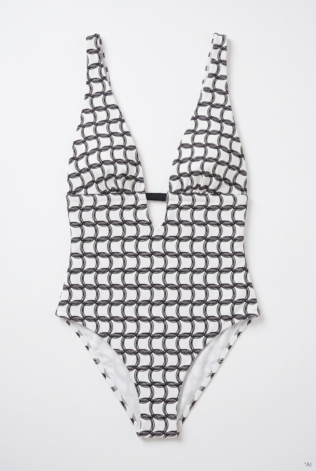 Monogram Bathing Suit product flatlay (AI-assisted visual)