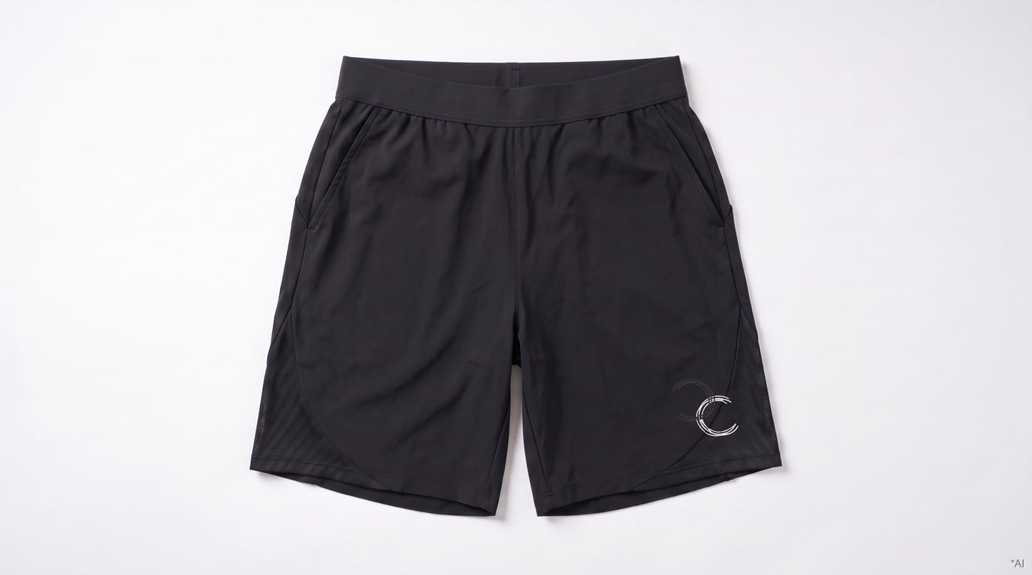 Sports Shorts product flatlay (AI-assisted visual)