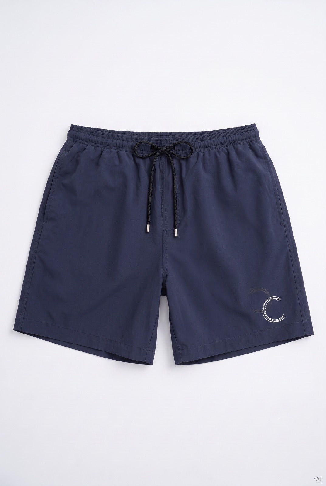 Swim Shorts product flatlay (AI-assisted visual)