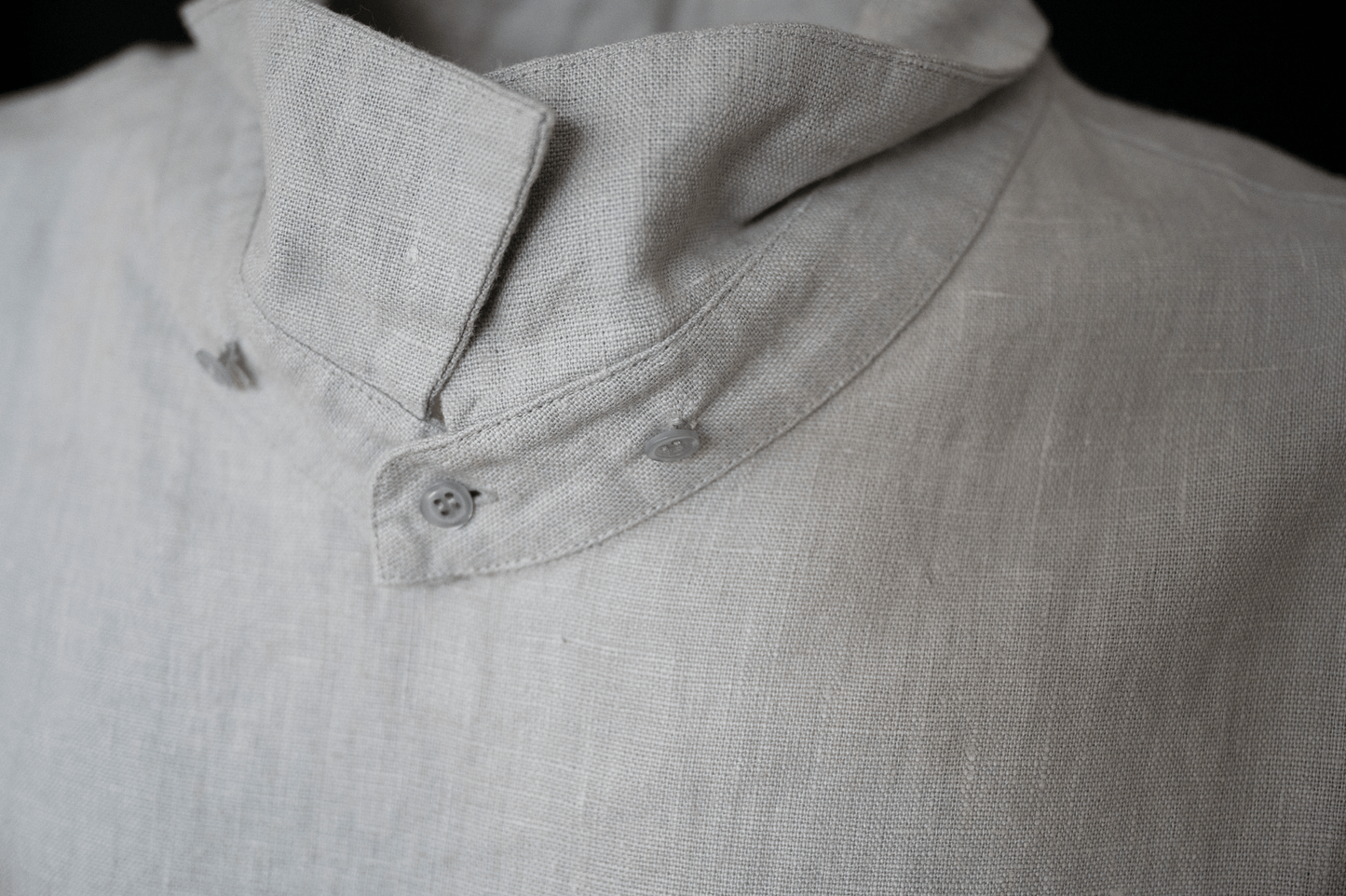 HACOY Linen Tie Shirt - Sample Piece #1 Shirts & Tops